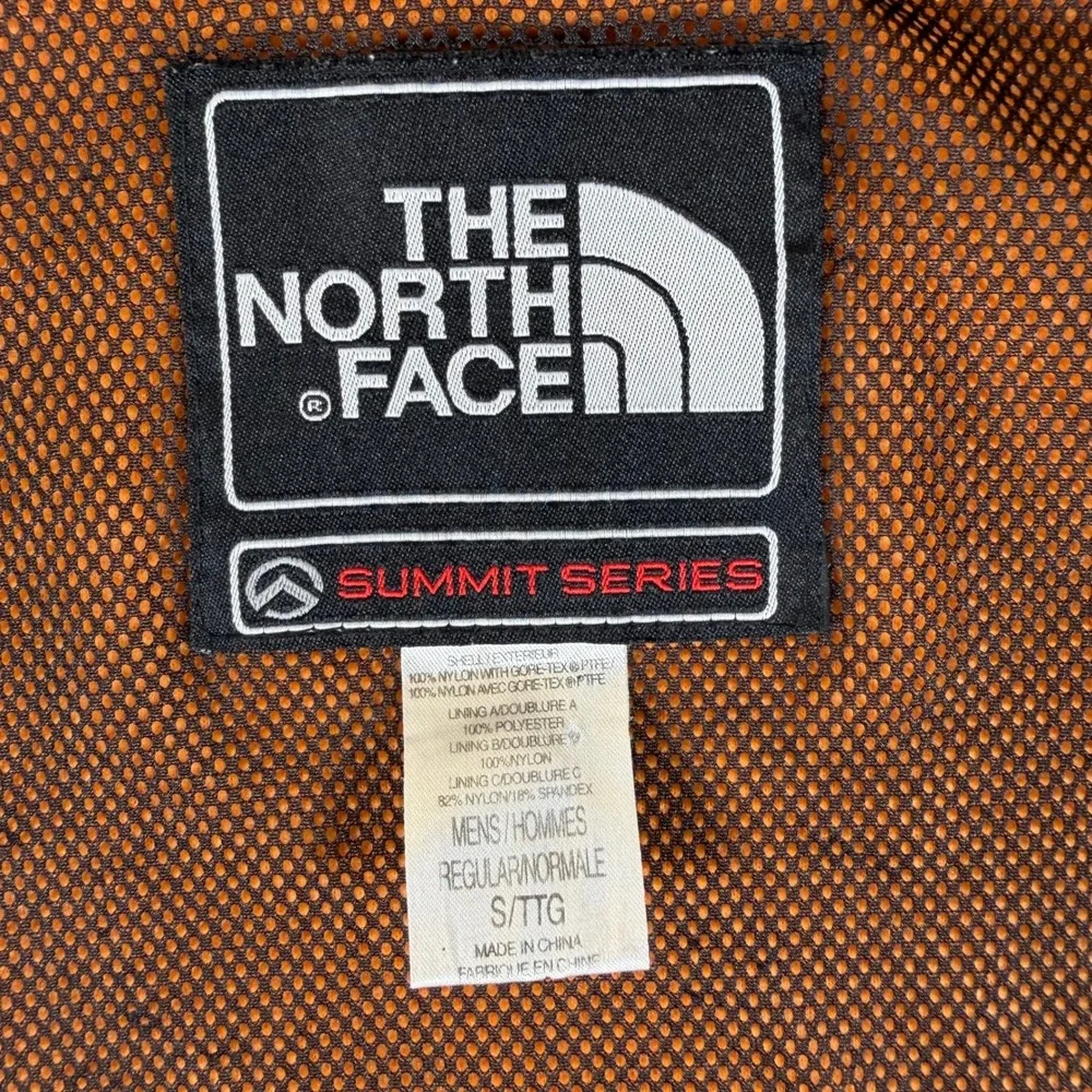 The North Face Summit Series Mens Orange Fleece Full Zip Jacket Small #3832